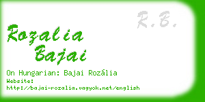 rozalia bajai business card
