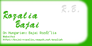 rozalia bajai business card